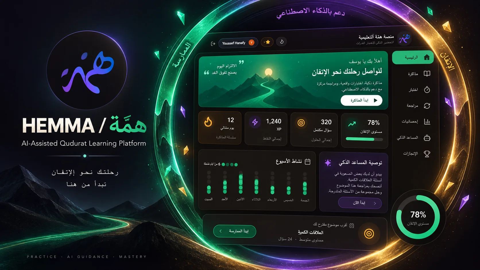 Hemma همّة — من ممارسة الأسئلة إلى حلقة تعلّم متكاملة