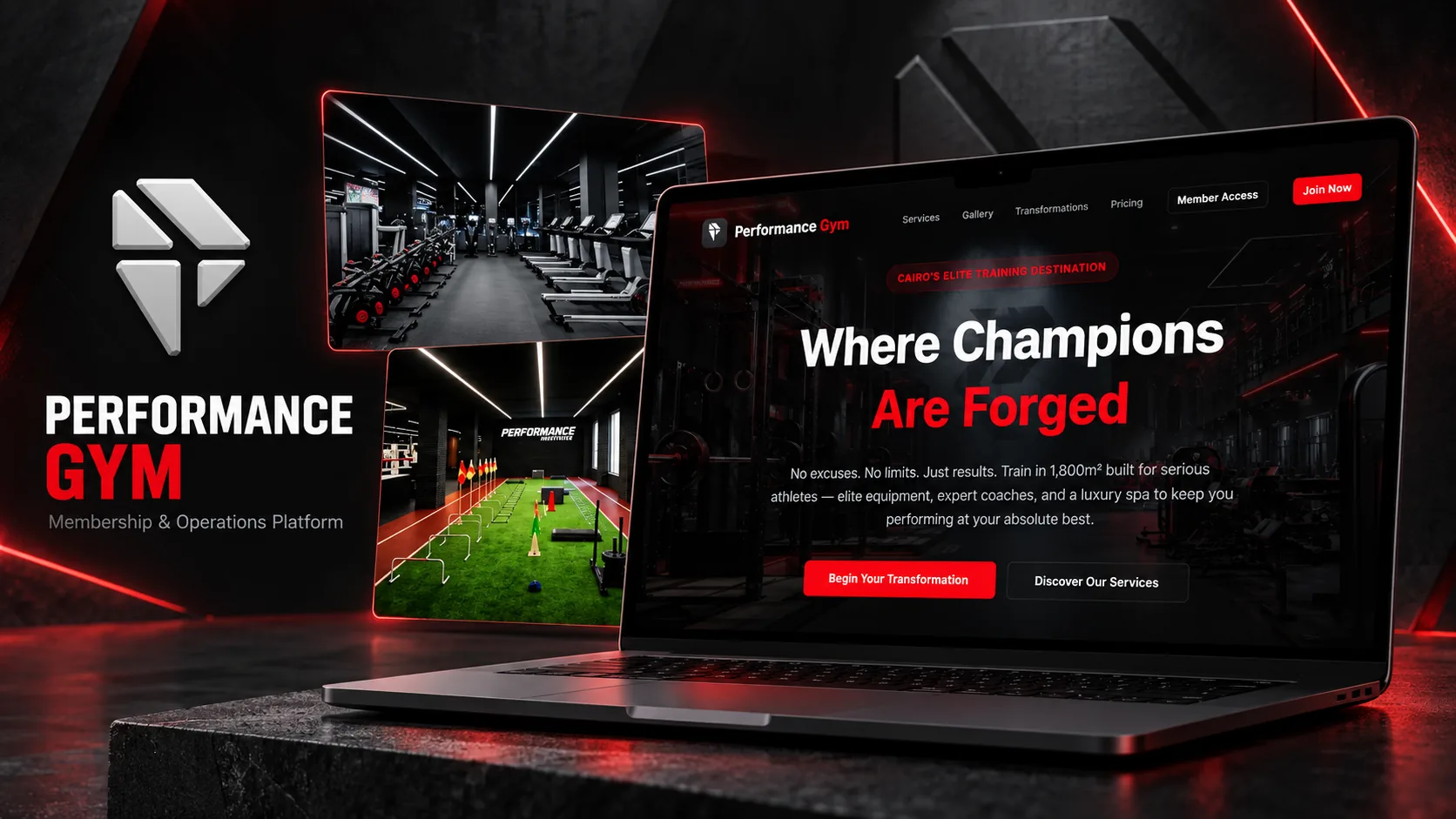 Performance Gym — من موقع ترويجي إلى نظام عضوية متصل